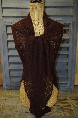 Susi Hell-Braun, Dreiecktuch, Invero Merino, Merinowolle, Sonderfarbe